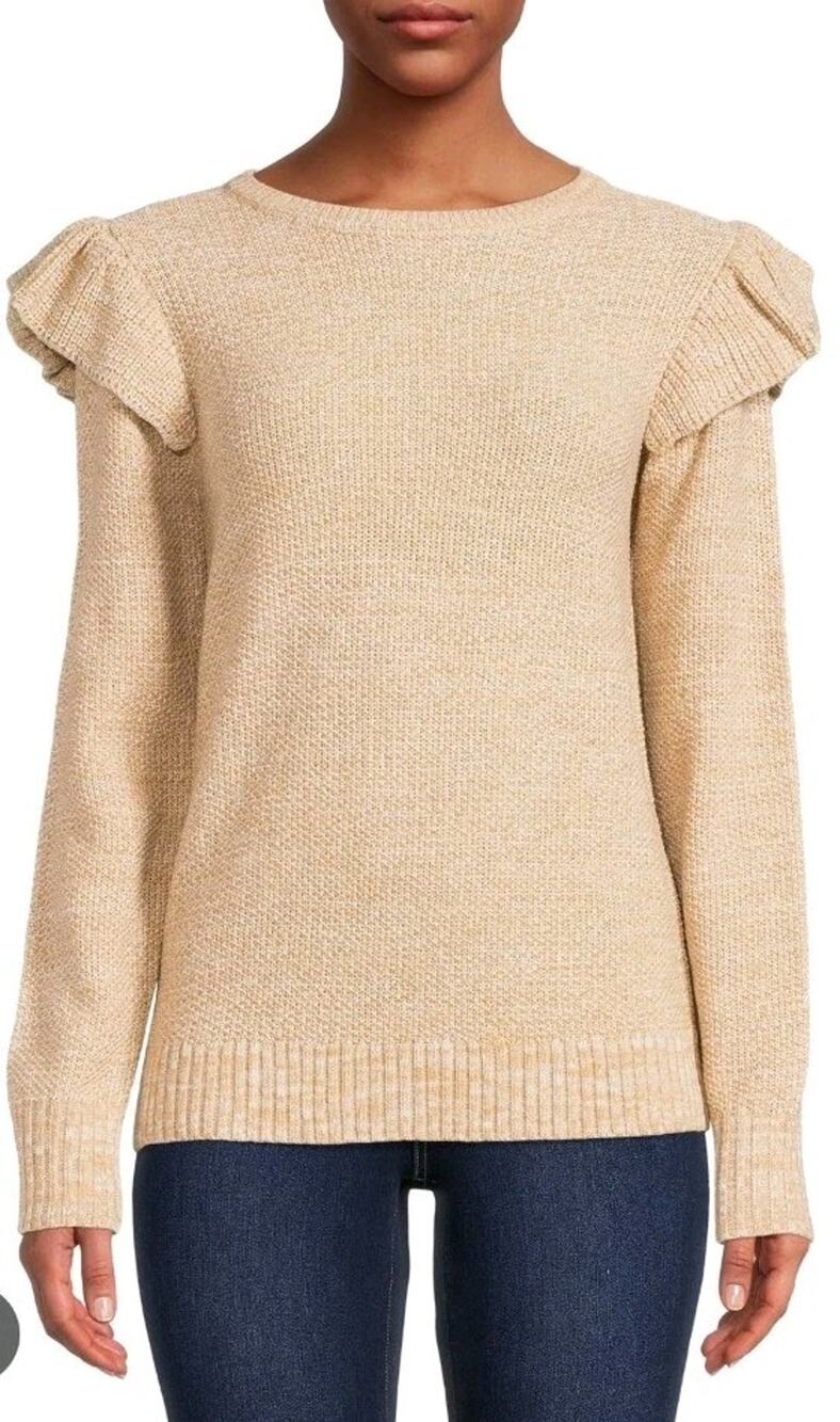 Time And Tru Women’s Supersoft Pullover Flutter Long Sleeve Sweater Small NWT